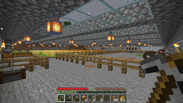 Fazenda com vacas, trigo e abobora