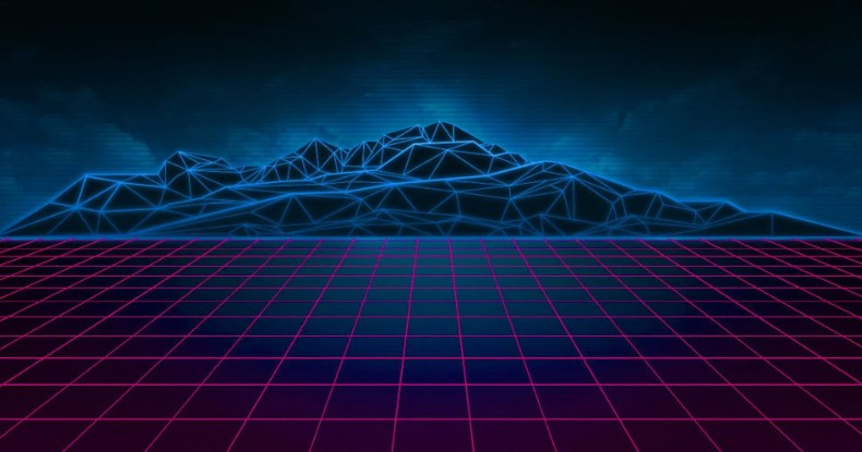 Área de habilidades com background com vários triângulos