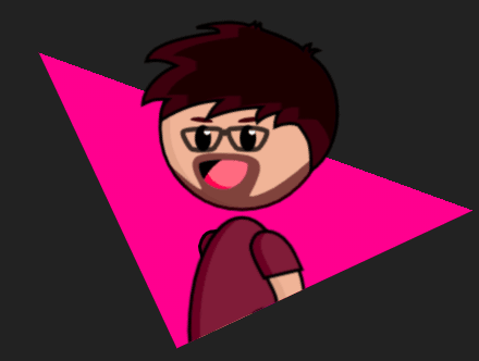 Personagem de tirinha sorrindo com barba e camiseta cor vinho