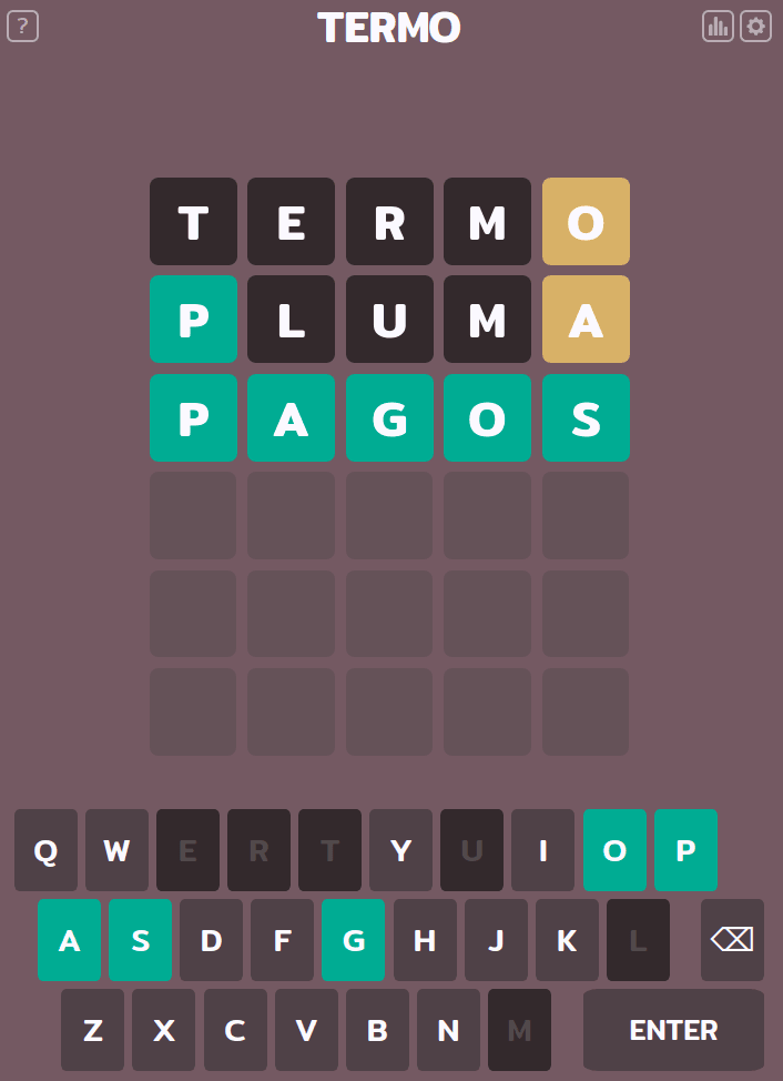 Solução do desafio com a palavra pagos